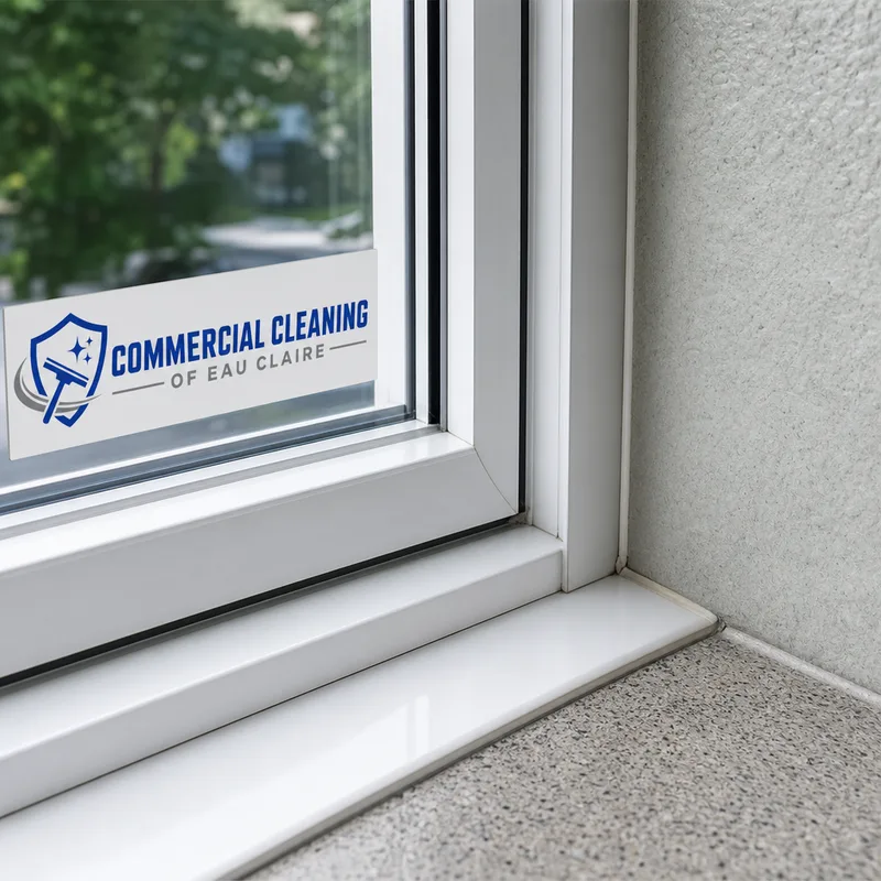 Clean window tracks and sill corners after construction dust removal